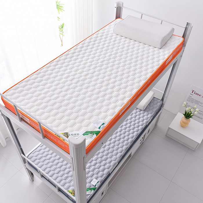 91家纺网 家纺一手货源 找家纺 亿丁点床垫 2025新款针织棉乳胶记忆棉护脊床垫-学生床垫 六边形白色