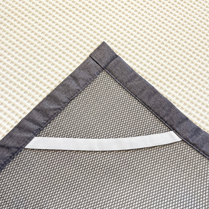 91家纺网 家纺一手货源 找家纺 沐慕 2025新款绣花PE凉感豆豆凉席席子 冰激凌猫-米