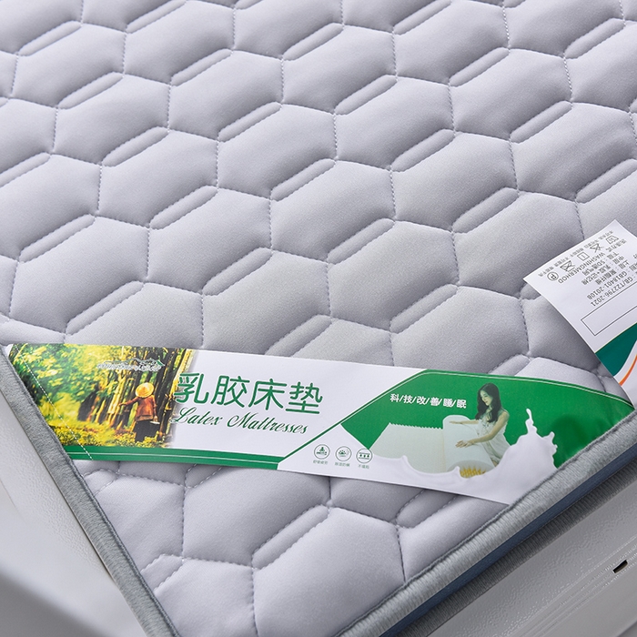 91家纺网 家纺一手货源 找家纺 亿丁点床垫 2025新款针织棉乳胶记忆棉护脊床垫-学生床垫 六边形灰色