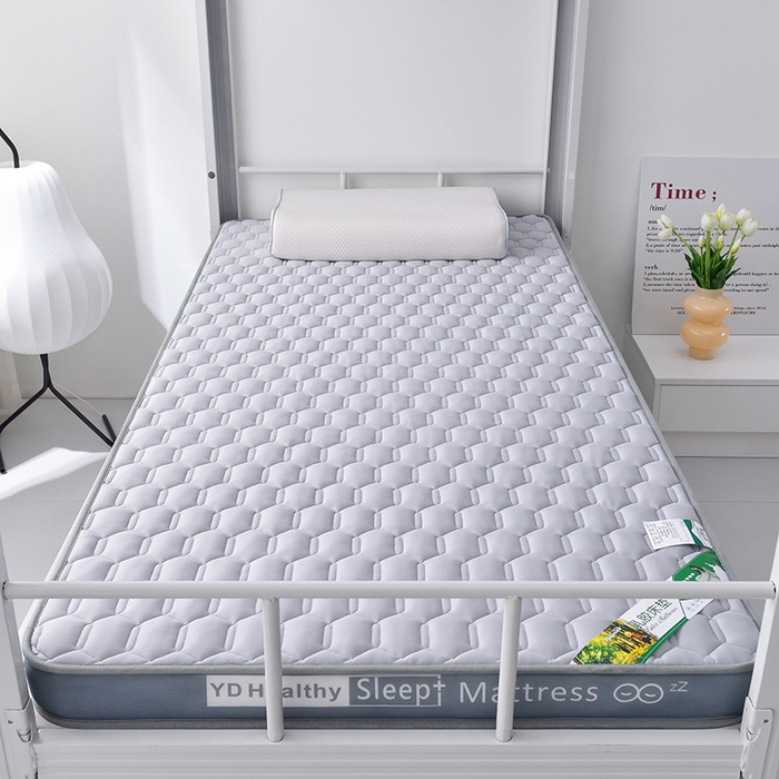 91家纺网 家纺一手货源 找家纺 亿丁点床垫 2025新款针织棉乳胶记忆棉护脊床垫-学生床垫 六边形灰色