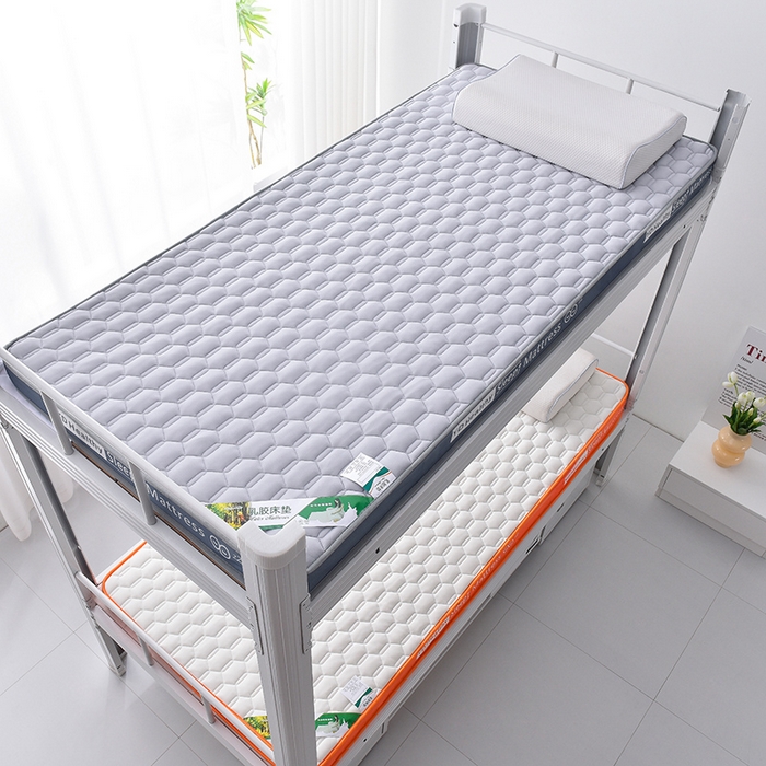 91家纺网 家纺一手货源 找家纺 亿丁点床垫 2025新款针织棉乳胶记忆棉护脊床垫-学生床垫 六边形灰色