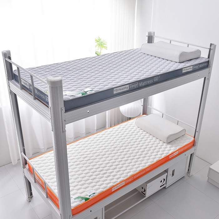 91家纺网 家纺一手货源 找家纺 亿丁点床垫 2025新款针织棉乳胶记忆棉护脊床垫-学生床垫 六边形灰色