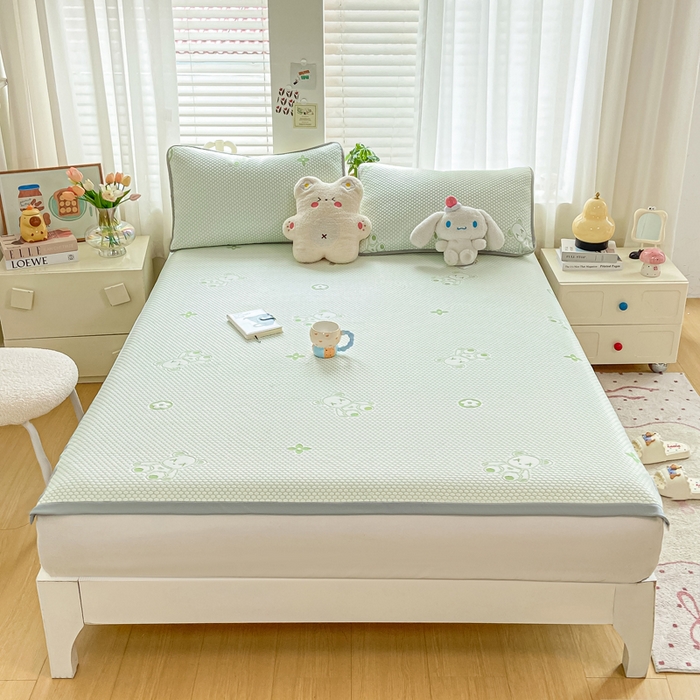 91家纺网 家纺一手货源 找家纺 （总）梦初语 2025夏季新款冰丝凉感豆豆凉席床垫夏天学生宿舍可水洗单人席子凉席-直播爆款