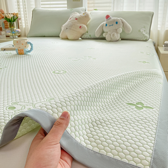 91家纺网 家纺一手货源 找家纺 （总）梦初语 2025夏季新款冰丝凉感豆豆凉席床垫夏天学生宿舍可水洗单人席子凉席-直播爆款