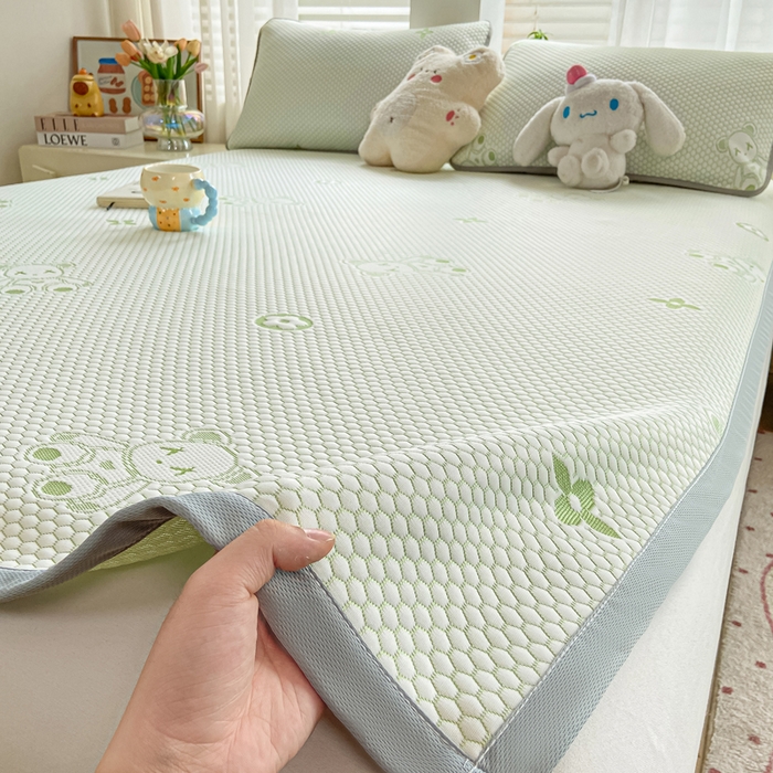 91家纺网 家纺一手货源 找家纺 （总）梦初语 2025夏季新款冰丝凉感豆豆凉席床垫夏天学生宿舍可水洗单人席子凉席-直播爆款