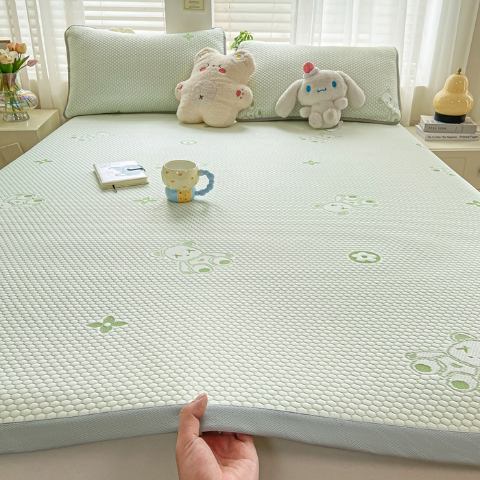 91家纺网 家纺一手货源 找家纺 （总）梦初语 2025夏季新款冰丝凉感豆豆凉席床垫夏天学生宿舍可水洗单人席子凉席-直播爆款