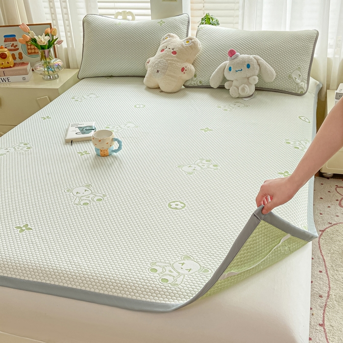 91家纺网 家纺一手货源 找家纺 （总）梦初语 2025夏季新款冰丝凉感豆豆凉席床垫夏天学生宿舍可水洗单人席子凉席-直播爆款