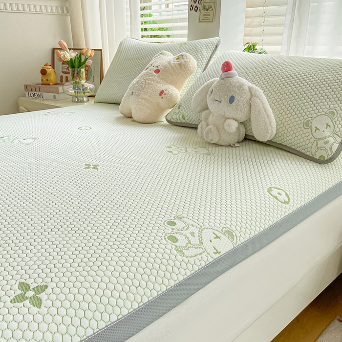 91家纺网 家纺一手货源 找家纺 （总）梦初语 2025夏季新款冰丝凉感豆豆凉席床垫夏天学生宿舍可水洗单人席子凉席-直播爆款