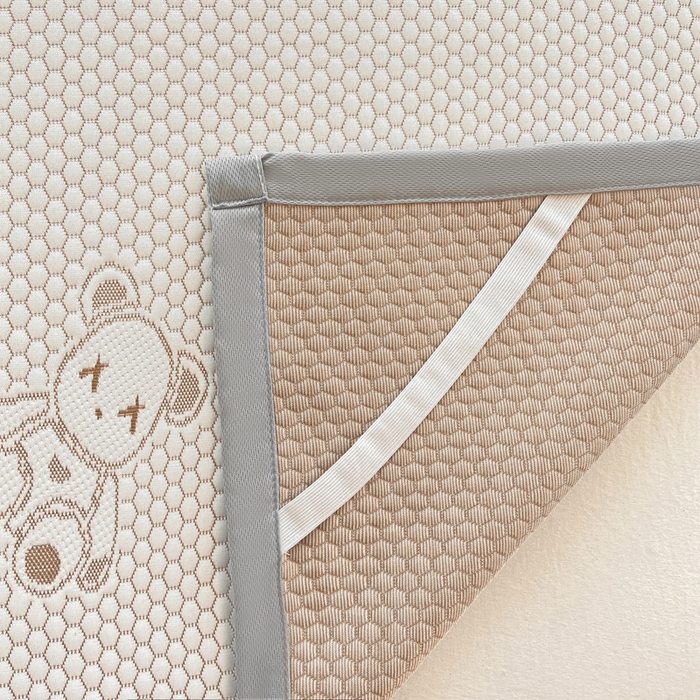 91家纺网 家纺一手货源 找家纺 梦初语 2025夏季新款冰丝凉感豆豆凉席床垫夏天学生宿舍可水洗单人席子凉席-直播爆款 暴力小熊-卡其