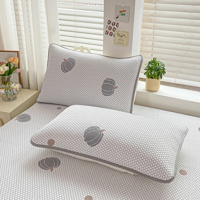 91家纺网 家纺一手货源 找家纺 梦初语 2025夏季新款冰丝凉感豆豆凉席床垫夏天学生宿舍可水洗单人席子凉席-直播爆款 南瓜派