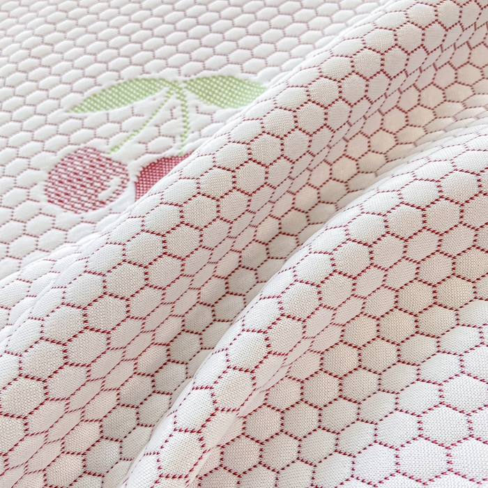 91家纺网 家纺一手货源 找家纺 梦初语 2025夏季新款冰丝凉感豆豆凉席床垫夏天学生宿舍可水洗单人席子凉席-直播爆款 樱桃