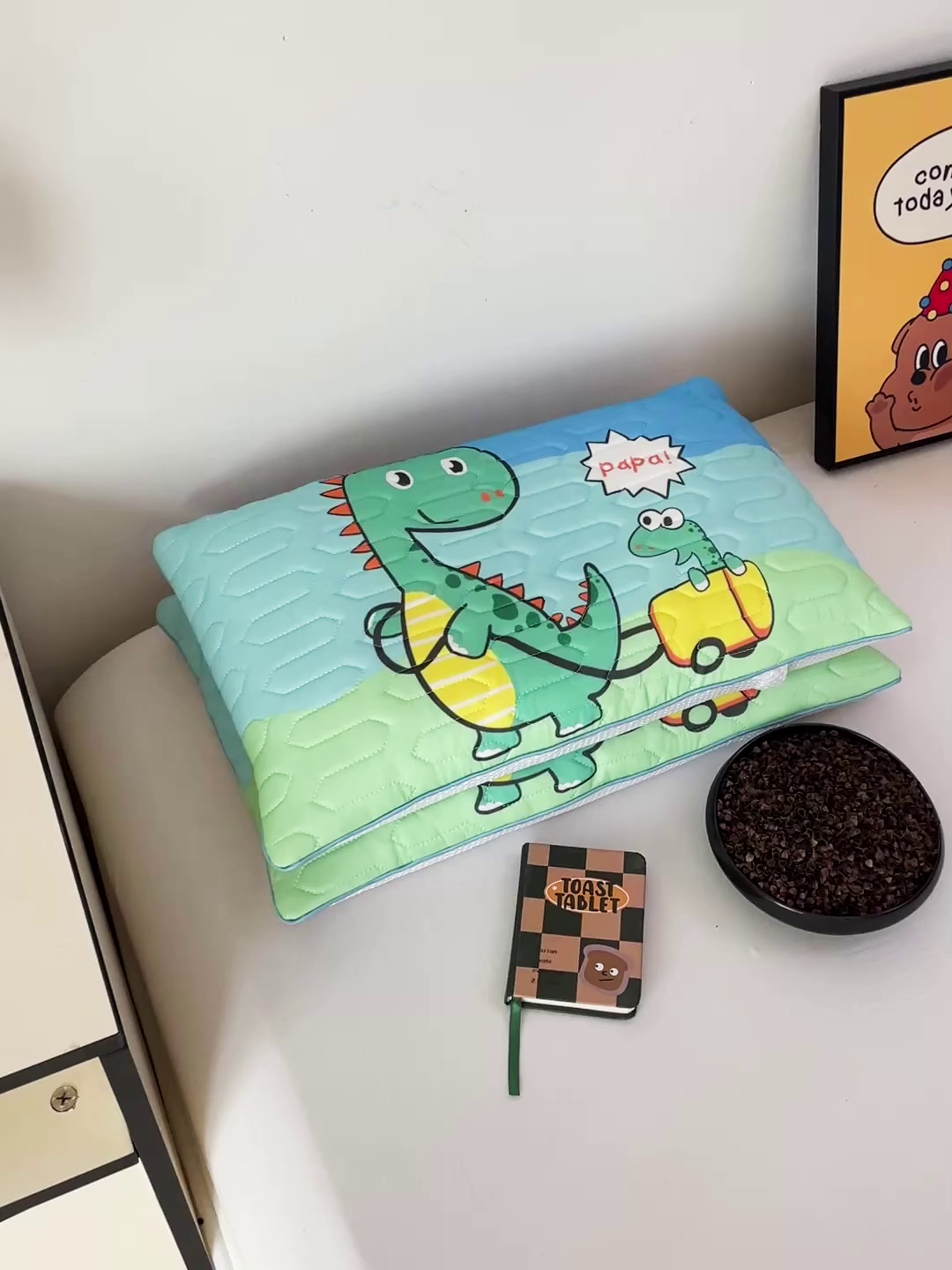 91家纺网 家纺一手货源 找家纺 （总）卓昌枕芯 2025新款卡通儿童夏季冰丝荞麦羽丝绒枕头枕芯可拆卸