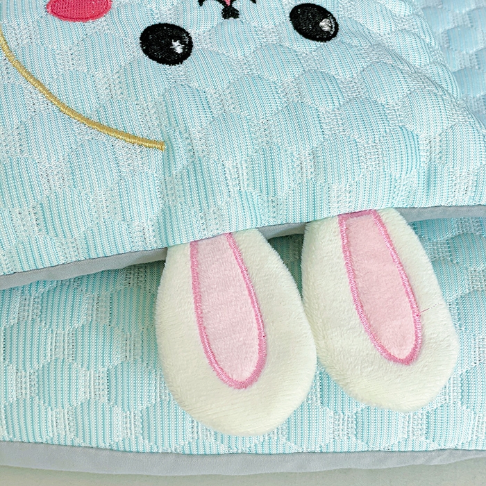 91家纺网 家纺一手货源 找家纺 卓昌枕芯 2025新款卡通儿童夏季荞麦羽丝绒枕芯凉豆豆枕头可拆卸 浅蓝-小兔 枕套加羽丝绒内胆30x50cm/只