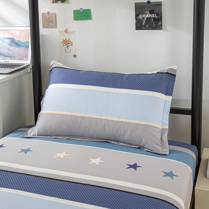 91家纺网 家纺一手货源 找家纺 上学郎家居 2025新款全棉纯13372学生100棉单人床六件套学生宿舍床上用品系列二 城市之光