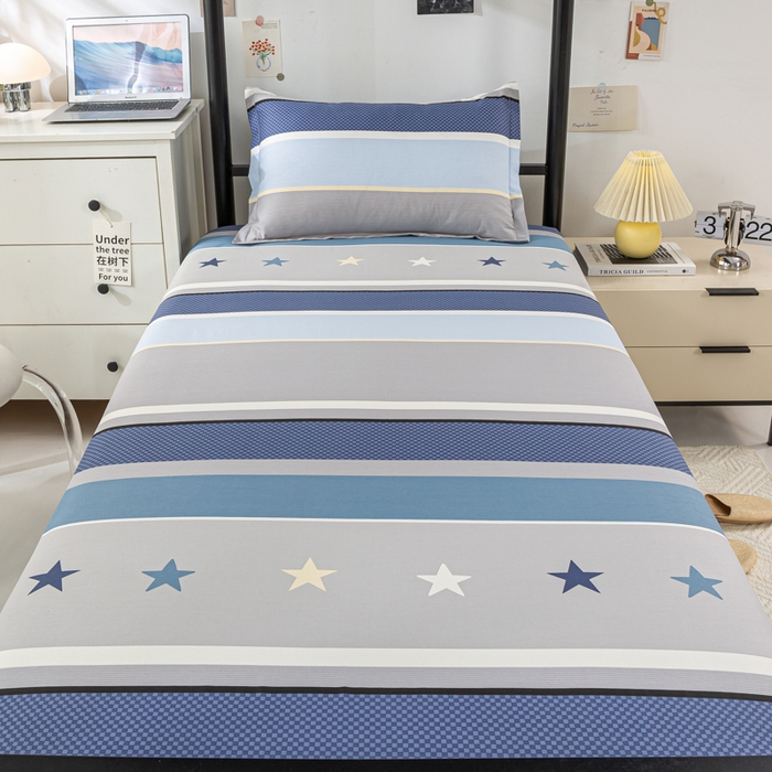 91家纺网 家纺一手货源 找家纺 上学郎家居 2025新款全棉纯13372学生100棉单人床六件套学生宿舍床上用品系列二 城市之光