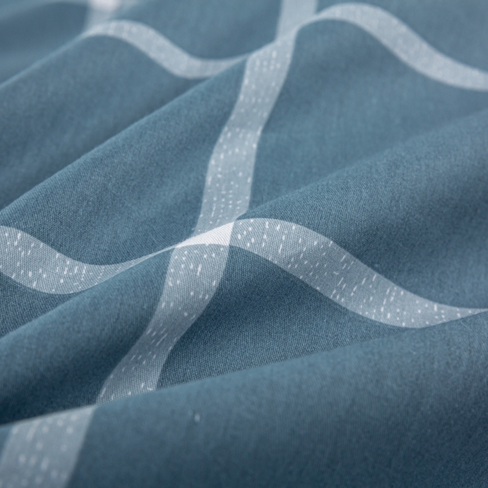 91家纺网 家纺一手货源 找家纺 上学郎家居 2025新款全棉纯13372学生100棉单人床六件套学生宿舍床上用品系列二 海蓝格