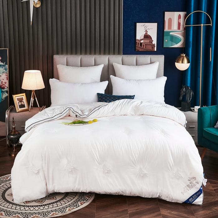 91家纺网 家纺一手货源 找家纺 啊雅家居 2025新款立体正宗大豆纤维被 天使白