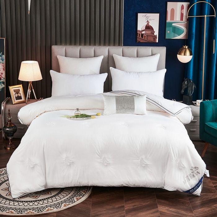 91家纺网 家纺一手货源 找家纺 啊雅家居 2025新款立体正宗大豆纤维被 天使白