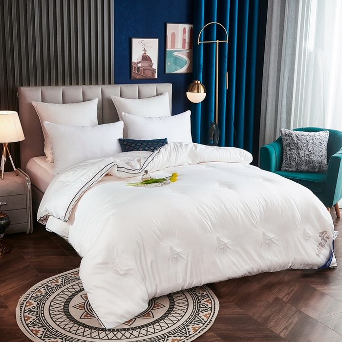 91家纺网 家纺一手货源 找家纺 啊雅家居 2025新款立体正宗大豆纤维被 天使白