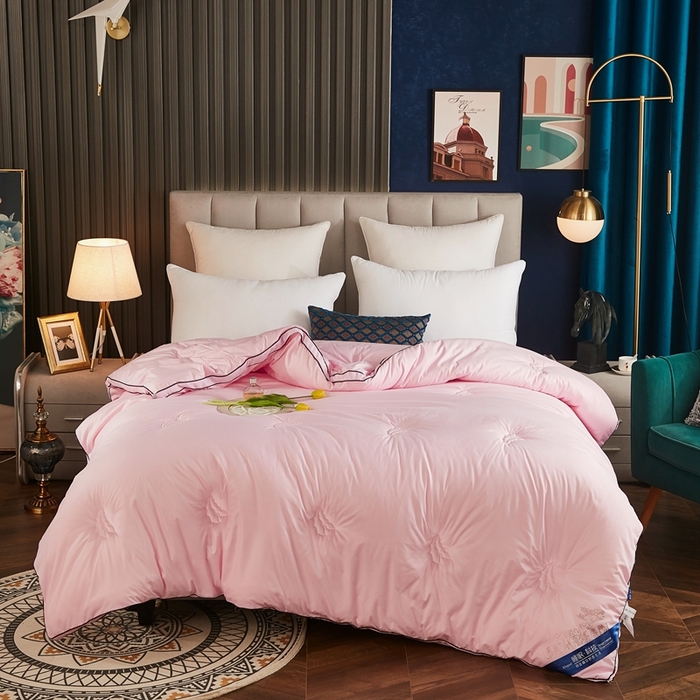 91家纺网 家纺一手货源 找家纺 啊雅家居 2025新款立体正宗大豆纤维被 天使粉