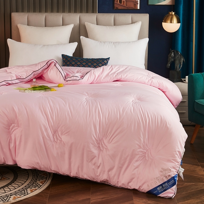 91家纺网 家纺一手货源 找家纺 啊雅家居 2025新款立体正宗大豆纤维被 天使粉