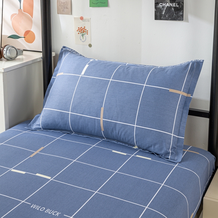 91家纺网 家纺一手货源 找家纺 上学郎家居 2025新款全棉纯13372学生100棉单人床六件套学生宿舍床上用品系列二 凯尔洛