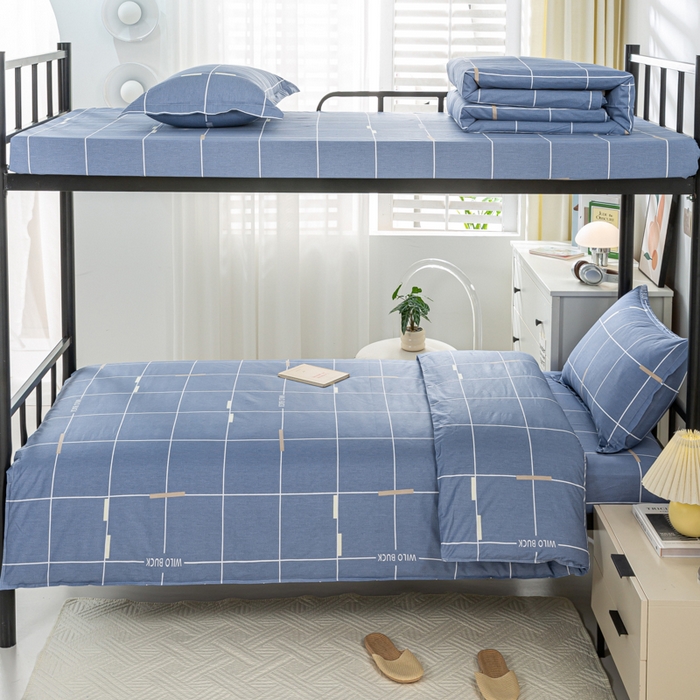 91家纺网 家纺一手货源 找家纺 上学郎家居 2025新款全棉纯13372学生100棉单人床六件套学生宿舍床上用品系列二 凯尔洛