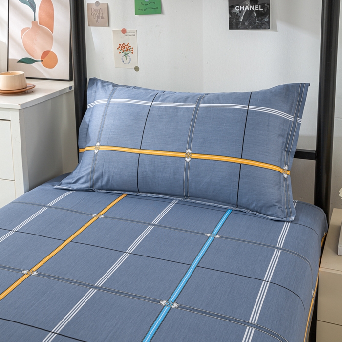 91家纺网 家纺一手货源 找家纺 上学郎家居 2025新款全棉纯13372学生100棉单人床六件套学生宿舍床上用品系列二 科尔