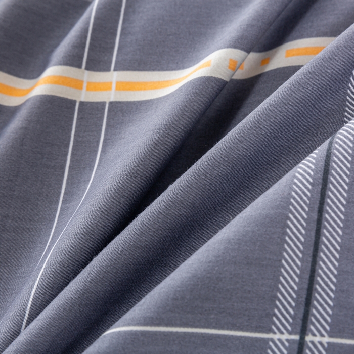 91家纺网 家纺一手货源 找家纺 上学郎家居 2025新款全棉纯13372学生100棉单人床六件套学生宿舍床上用品系列二 麦凯-灰