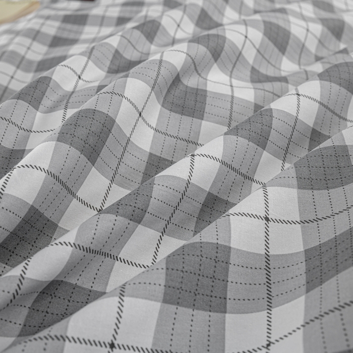 91家纺网 家纺一手货源 找家纺 上学郎家居 2025新款全棉纯13372学生100棉单人床六件套学生宿舍床上用品系列二 小恋曲-灰