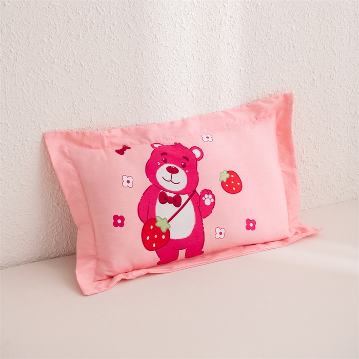 91家纺网 家纺一手货源 找家纺 （总）大熊枕芯 2025新款全棉纯棉卡通儿童印花枕枕套可拆卸枕芯枕头