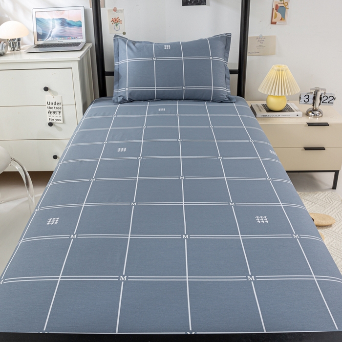 91家纺网 家纺一手货源 找家纺 上学郎家居 2025新款全棉纯13372学生100棉单人床六件套学生宿舍床上用品系列二 追光日记-兰