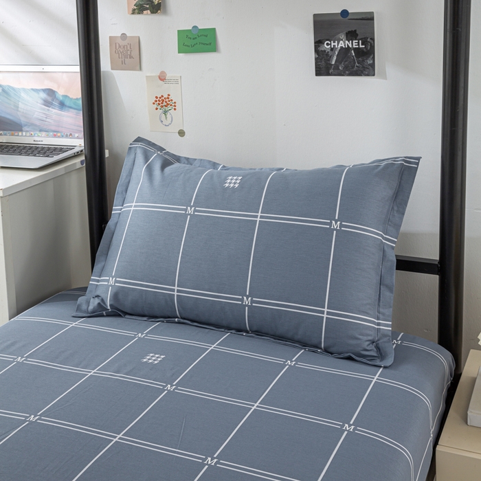 91家纺网 家纺一手货源 找家纺 上学郎家居 2025新款全棉纯13372学生100棉单人床六件套学生宿舍床上用品系列二 追光日记-兰