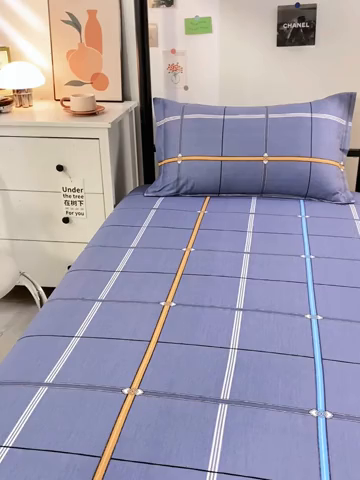 91家纺网 家纺一手货源 找家纺 上学郎家居 2025新款全棉纯13372学生100棉单人床六件套学生宿舍床上用品系列二 科尔