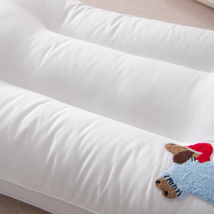 91家纺网 家纺一手货源 找家纺 大熊枕芯 2025新款全棉纯棉毛巾绣枕芯枕头 萌趣狗-护颈枕 48x74cm/只