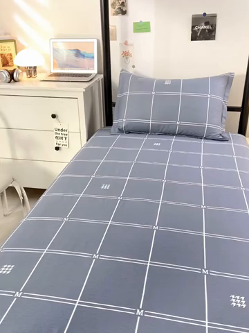 91家纺网 家纺一手货源 找家纺 上学郎家居 2025新款全棉纯13372学生100棉单人床六件套学生宿舍床上用品系列二 追光日记-兰