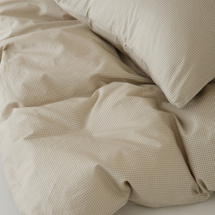 91家纺网 家纺一手货源 找家纺 EH家居 2025春夏新款40s全棉纯棉印花被套单件 单被套-小幸运 千鸟小格