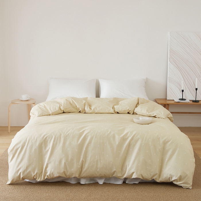 EH家居 2025春夏新款40s全棉纯棉印花被套单件 单被套-小幸运 小蝴蝶结