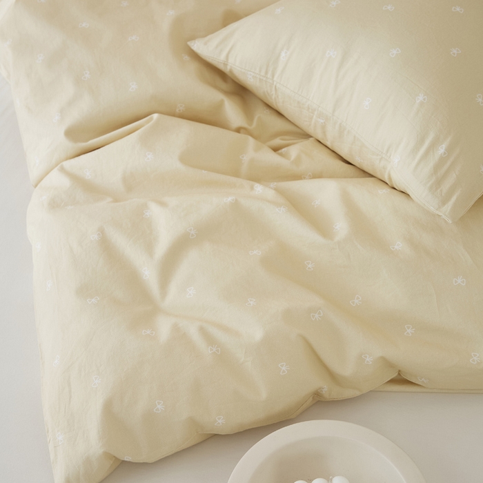 91家纺网 家纺一手货源 找家纺 EH家居 2025春夏新款40s全棉纯棉印花被套单件 单被套-小幸运 小蝴蝶结