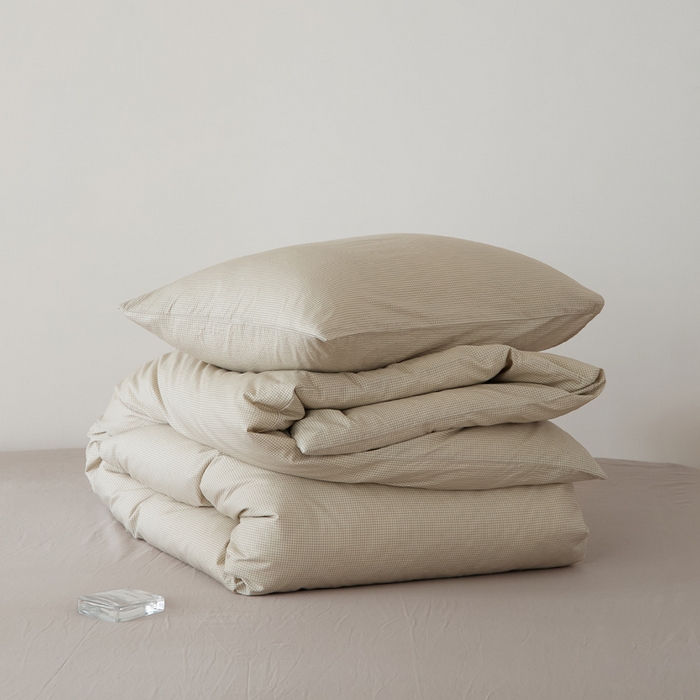 91家纺网 家纺一手货源 找家纺 EH家居 2025春夏新款40s全棉纯棉印花四件套-小幸运 千鸟小格