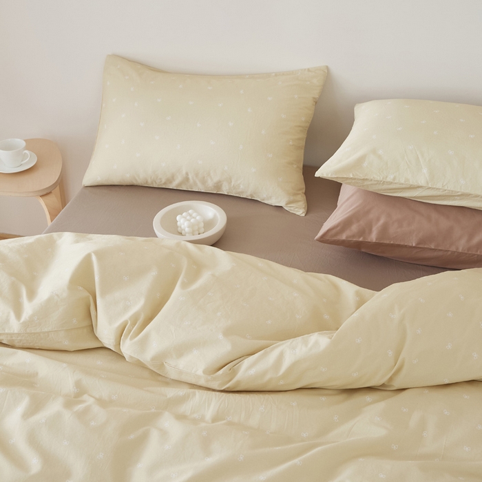 91家纺网 家纺一手货源 找家纺 EH家居 2025春夏新款40s全棉纯棉印花四件套-小幸运 小蝴蝶结