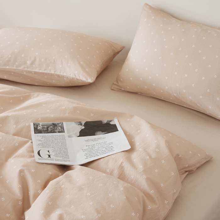 91家纺网 家纺一手货源 找家纺 EH家居 2025春夏新款40s全棉纯棉印花四件套-小幸运 小樱桃