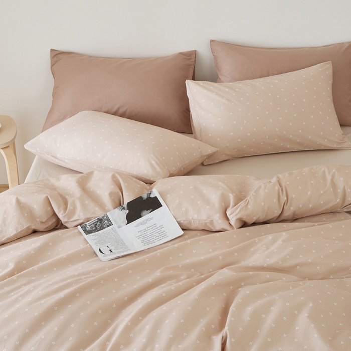 91家纺网 家纺一手货源 找家纺 EH家居 2025春夏新款40s全棉纯棉印花四件套-小幸运 小樱桃