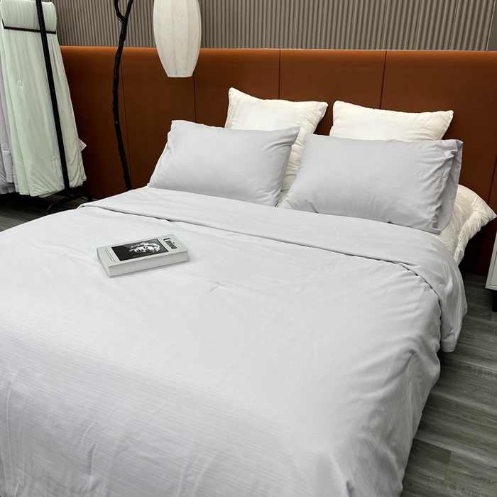 91家纺网 家纺一手货源 找家纺 仲旺居家纺2025新款华夫格提花夏被三件套 灰