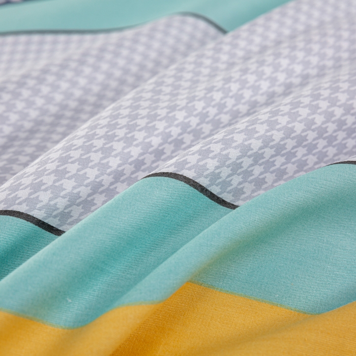 91家纺网 家纺一手货源 找家纺 上学郎家居 2025新款全棉13070学生宿舍三件套单人床床单被套纯棉六件套学生床上用品 布兰卡-蓝