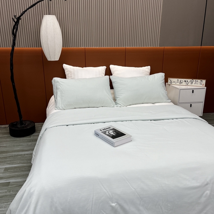 91家纺网 家纺一手货源 找家纺 仲旺居家纺2025新款华夫格提花夏被三件套 绿