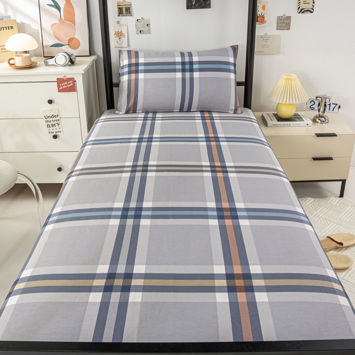 91家纺网 家纺一手货源 找家纺 上学郎家居 2025新款全棉13070学生宿舍三件套单人床床单被套纯棉六件套学生床上用品 法兰克