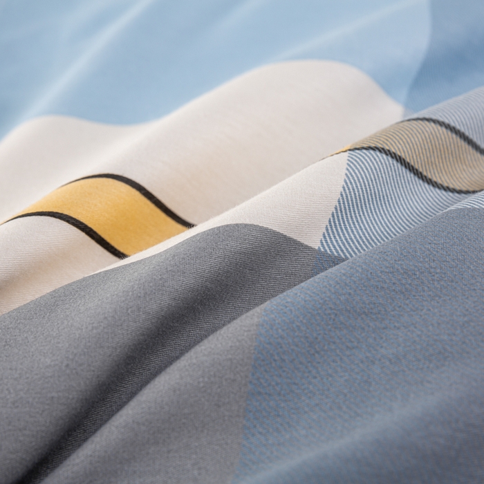 91家纺网 家纺一手货源 找家纺 上学郎家居 2025新款全棉13070学生宿舍三件套单人床床单被套纯棉六件套学生床上用品 方格城市-兰