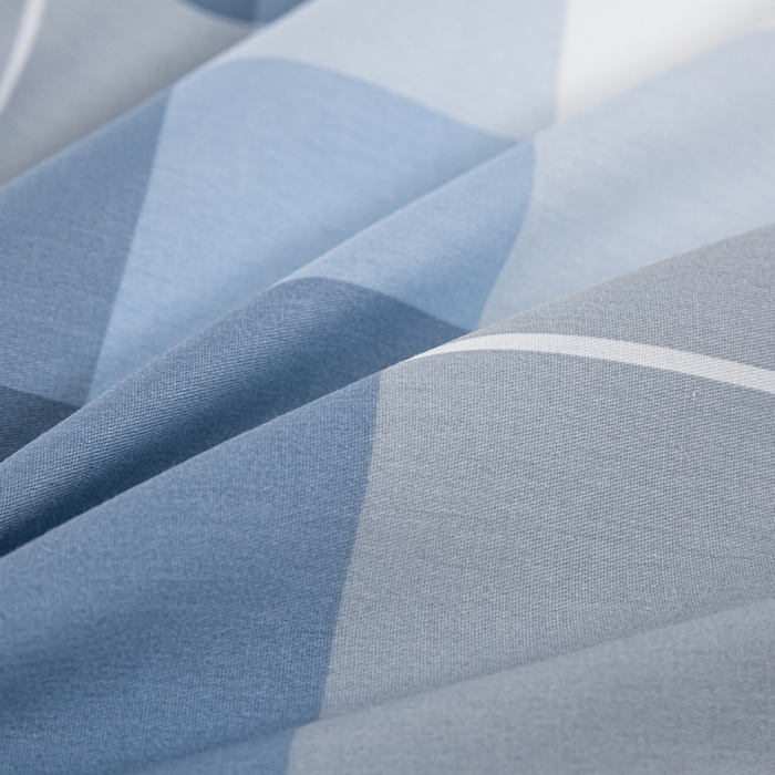 91家纺网 家纺一手货源 找家纺 上学郎家居 2025新款全棉13070学生宿舍三件套单人床床单被套纯棉六件套学生床上用品 风的印记-蓝