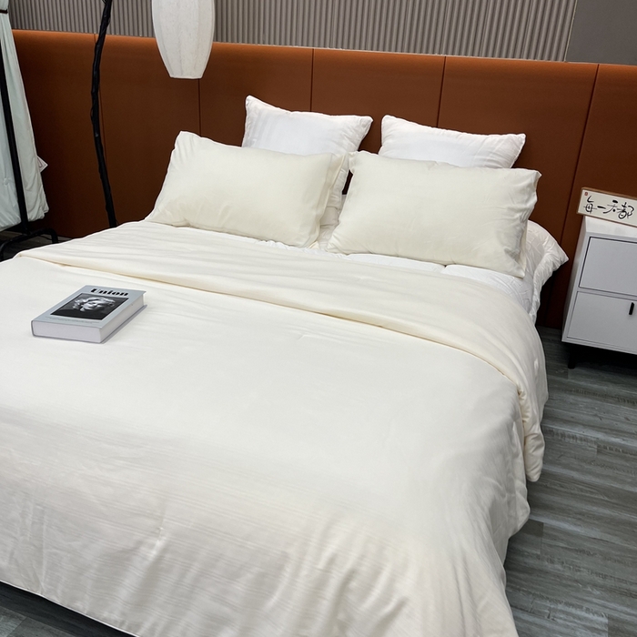 91家纺网 家纺一手货源 找家纺 仲旺居家纺2025新款华夫格提花夏被三件套 奶白